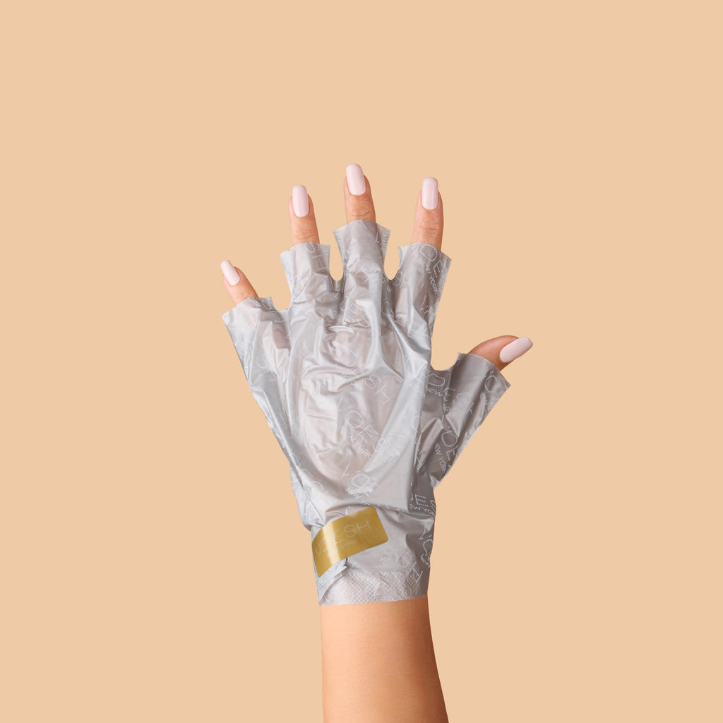 Voesh Collagen Gloves and Socks- Argan Oil, Collagen Infused, 4 Pack, 2 Pack of Gloves, 2 Pack of Socks, At Home Spa, Body Care, Nourishing, K-Beauty Hydrating Korean Skincare