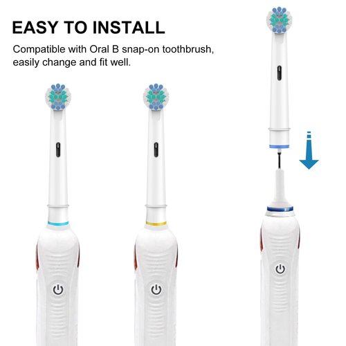 Toothbrush Heads for Oral B, 20 Pack Professional Electric Toothbrush Replacement Heads Medium Soft Dupont Bristles Replacement Toothbrush Heads Precision Clean Brush Heads Refills