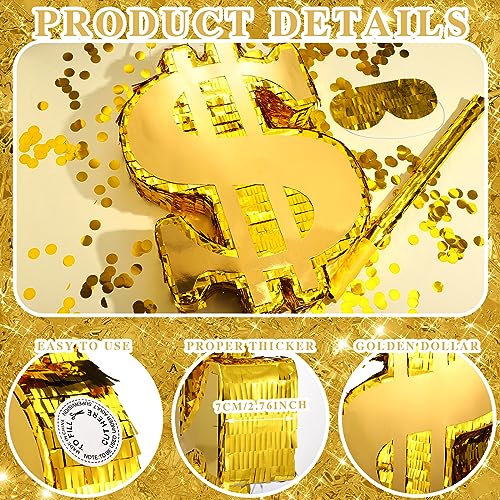 Money Piñata with Blindfold Stick and Confetti - Gender Reveal Party Decoration Set - Variation of Money