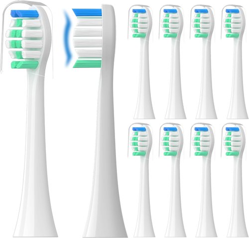 Philips Sonicare Replacement Toothbrush Heads - 10 Pack Soft Electric Brush Heads for Optimal Plaque Control | Compatible with HX9023/65 Models