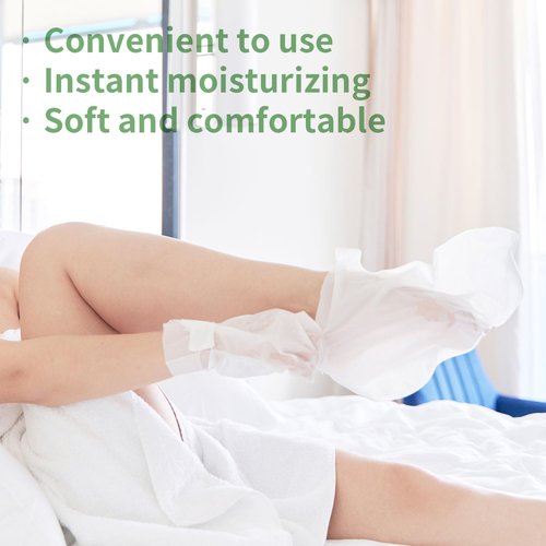 SULADEC Moisturizing Foot Mask with Shea Butter and Goat Milk, Hydrating Foot Masks for Dry Cracked Feet, Dry Skin Moisturizer for Soft and Smooth Touch Feet - Men Women - 5 Pairs