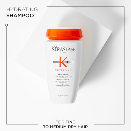 Kerastase Nutritive Bain Satin Shampoo & Lait Vital Conditioner Set - Moisture-Rich Care for Fine to Medium Dry Hair