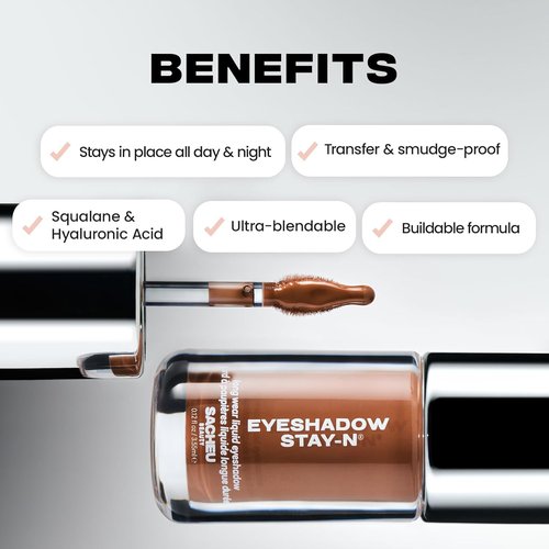 Sacheu Liquid Eyeshadow - Longwear Eye Makeup | Buildable, Highly Pigmented Cream in Matte & Shimmer, Sp-ICE