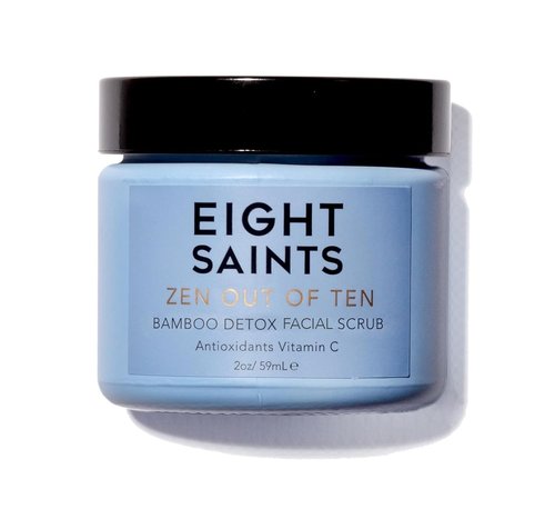 Eight Saints Bamboo Detox Face Scrub - Natural Exfoliator for Clear Skin | 2 Ounces