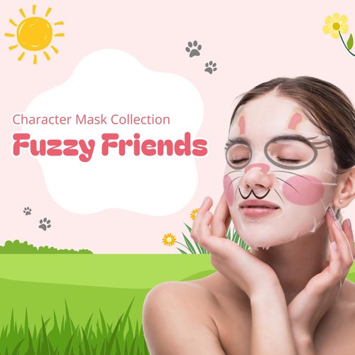 Epielle Rabbit Character Face Masks - Fun Korean Skin Care for Spa Parties | 6 Pack Ideal for Gifts