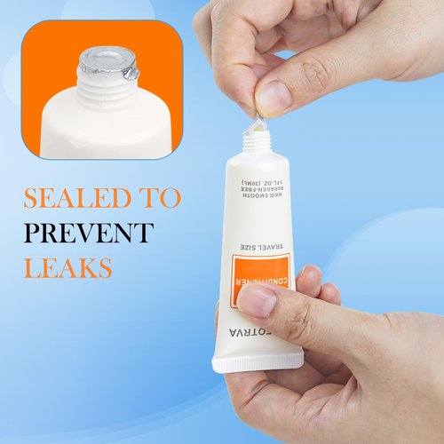 HAIFOTRVA Travel Size Conditioner Bulk Pack of100,Individually Wrapped Small Size Hotel Hair Conditioner Gel Supplies 30ml/1 fl oz Portable Toiletries Amenities Bulk for Guests,Travel,Homeless,Charity