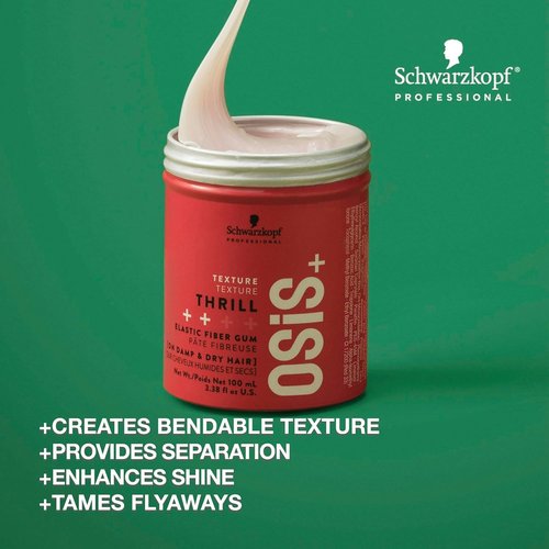 OSiS+ Thrill Fibre Gum - Medium Hold Styling Paste for Flexible Control & Natural Shine