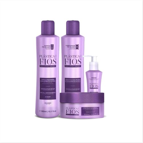 CADIVEU Keratin Hair Smoothing Set - Shampoo, Conditioner, Treatment Mask & Primer | Brazilian Keratin