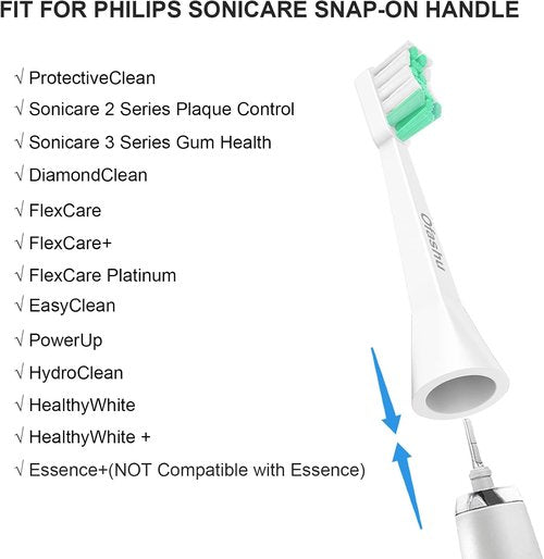 Philips Sonicare Electric Toothbrush Replacement Heads - 10 Pack for ProtectiveClean & DiamondClean