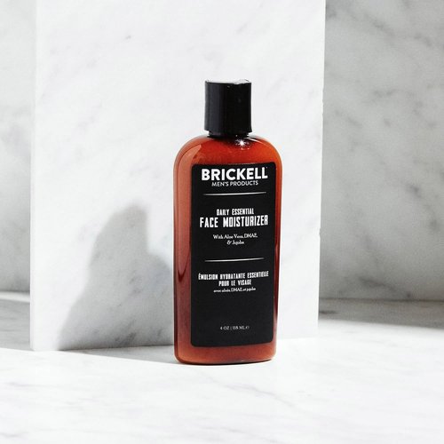 Brickell Men's Daily Essential Face Moisturizer - Natural & Organic Fast-Absorbing Lotion with Hyaluronic Acid | 4 Ounce
