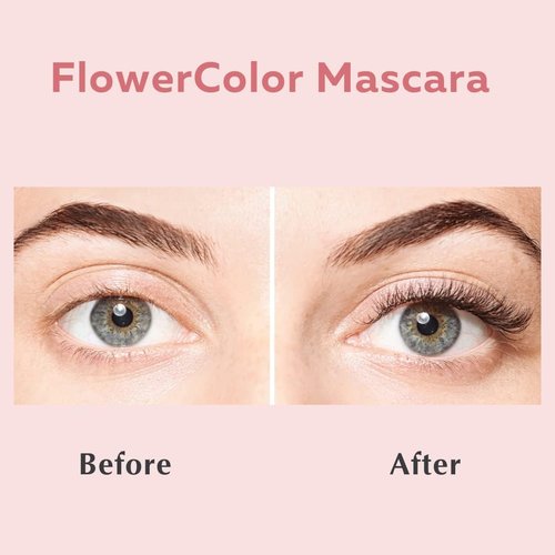 Ecco Bella FlowerColor Vegan Mascara - Plant-Based Formula for Bold Black Lashes