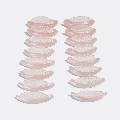 Libeauty Lash Lift Shields Shell Shape, Lash Lift Rods 16 Pcs/8 Sizes, Lash Lift Pads for Eyelash Curling and Lifting, Reusable Silicone Pads for Eyelash Perm Pink