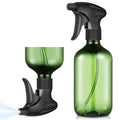 Honeydak 2 Pcs 360° Spray Bottle, 16 Oz/ 500 ml Plastic Upside Down Spray Bottles for Cleaning, Plants, Hair Water, with Nozzle W/fine Mist and Stream Setting(Green)