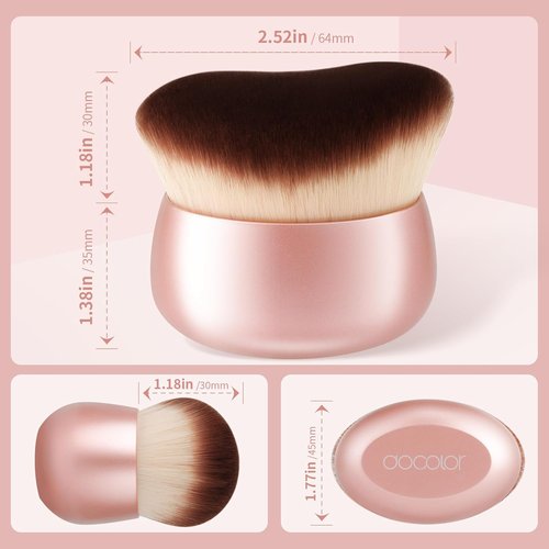 Docolor Self Tanner Brush - Large 75mm Body Makeup Brush for Smooth, Streak-Free Application | Soft Synthetic Hair