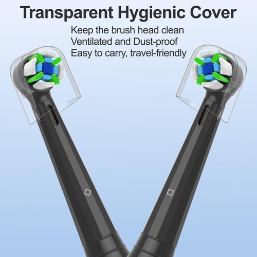 Qitizu Replacement Heads Compatible with Oral B iO Electric Toothbrush, Replacement Toothbrush Heads Fit for Oral-B iO 2/3/4/5/6/7/8/9/10 Series Toothbrush, 8 Packs (Black)