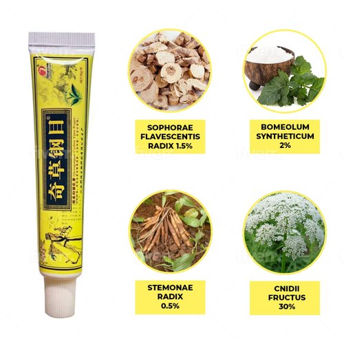 QICAOGANGMU Official Seller - Chinese Herbal Cream - Natural Relief for Skin Issues - Pack of 3