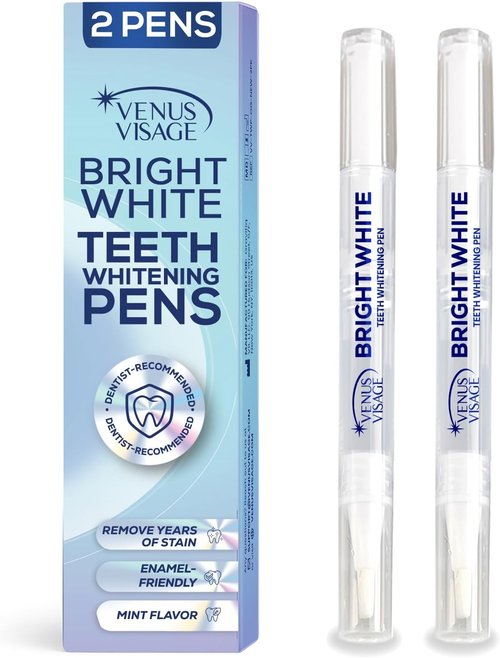Venus Visage Teeth Whitening Pen - Award-Winning Formula for Low Sensitivity - 20+ Uses, Mint (2 Pack)