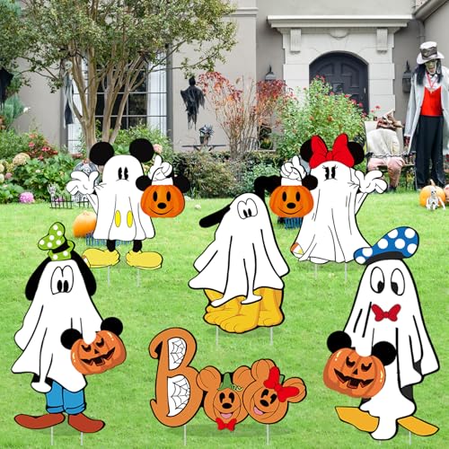 17-Inch Halloween Yard Signs Cartoon Mouse Outdoor Decorations