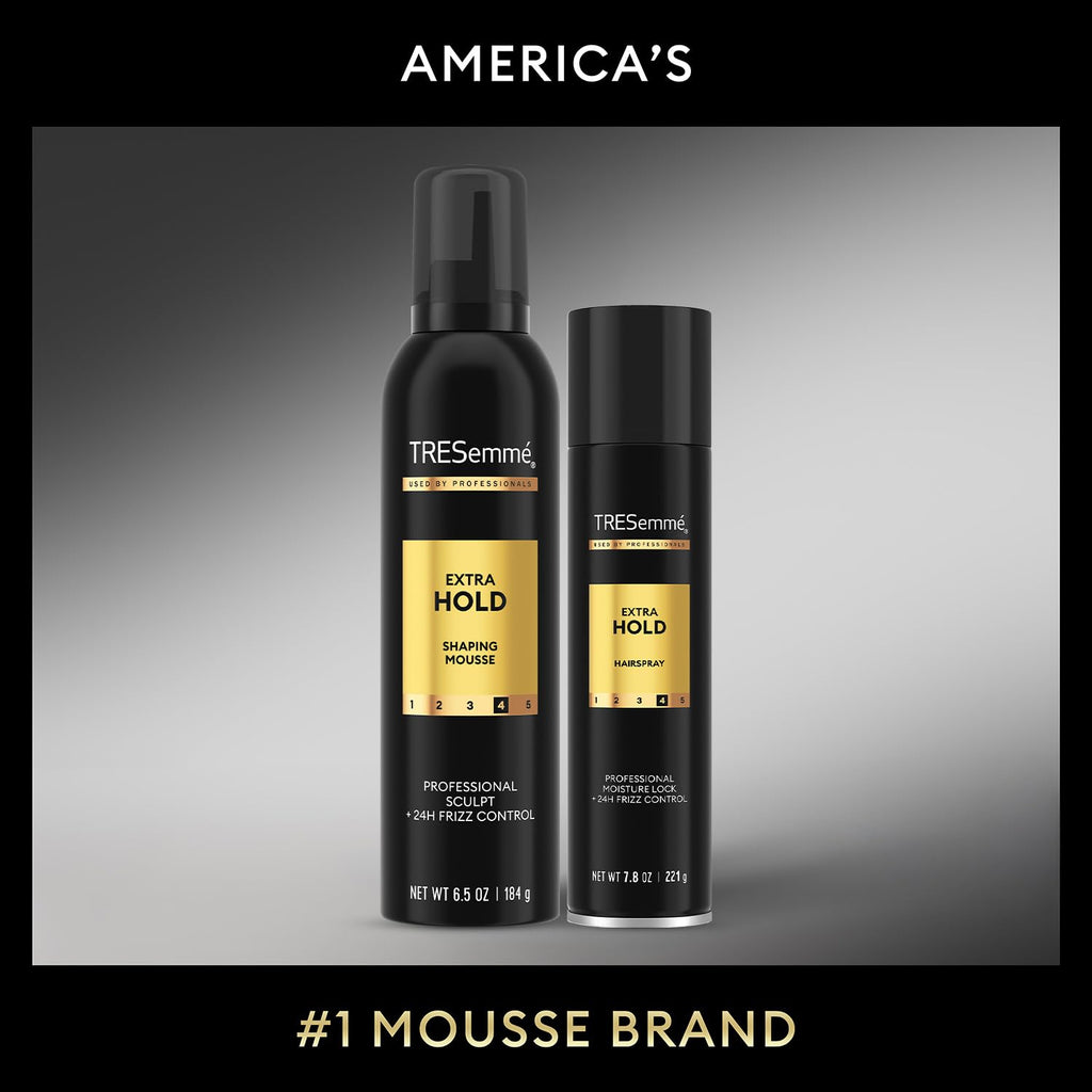 TRESemmé Extra Hold Hairspray & Shaping Mousse Bundle - 24-Hour Touchable Hold & Volume