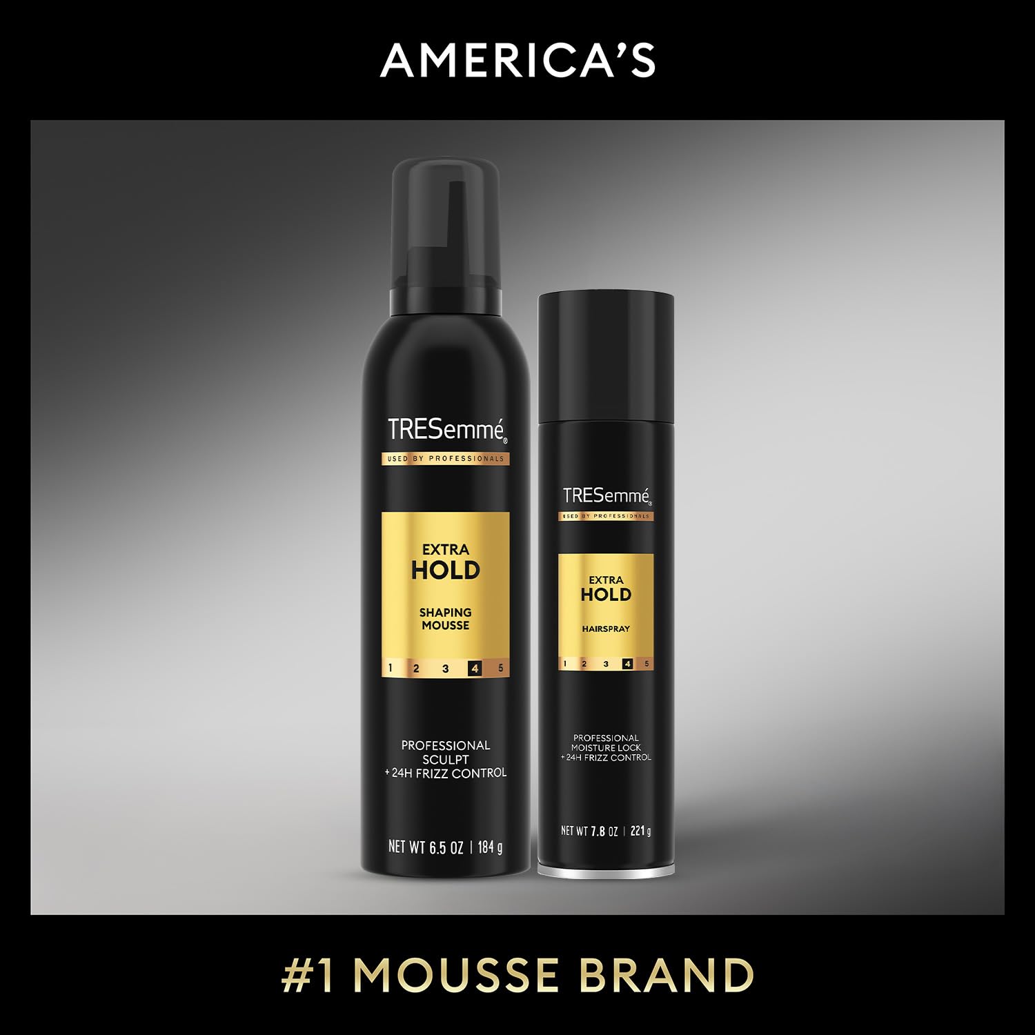 TRESemmé Extra Hold Hairspray & Shaping Mousse Bundle - 24-Hour Touchable Hold & Volume