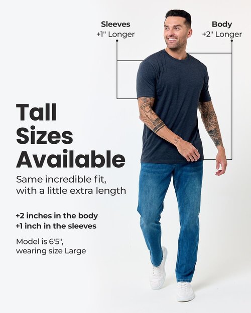 INTO THE AM Men's T-Shirts - Soft Cotton Blend Crew Neck Tee | Athletic Fit Casual Wear S-4XL