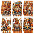 Autumn Pumpkin Fall Kitchen Towels Set of 6 - Harvest & Halloween Decor