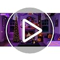 6 Ft Black Tinsel Halloween Tree with Lights - Indoor Holiday Decoration