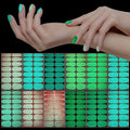 Luminous Self-Adhesive Nail Polish Strips - Bright Color Full Nail Wraps with Nail File - Variation: Luminous