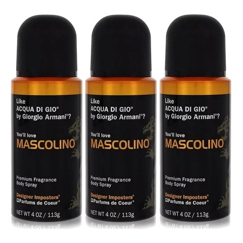 Parfums De Coeur Bod Man Mascolino Body Spray for Men - Invigorating 4 oz Fragrance