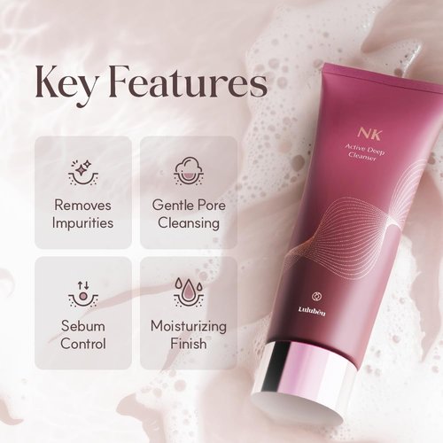 LULUBEU NK Active Deep Cleanser, Pore-Cleansing & Hydrating Face Wash, 5.27 fl oz