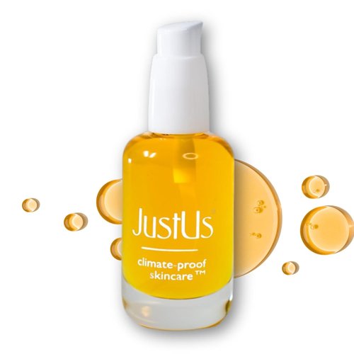JustUs Skincare Brilliance - Vitamin C Oil Serum for Face | Reduces Age Spots & Hyperpigmentation - 30ml