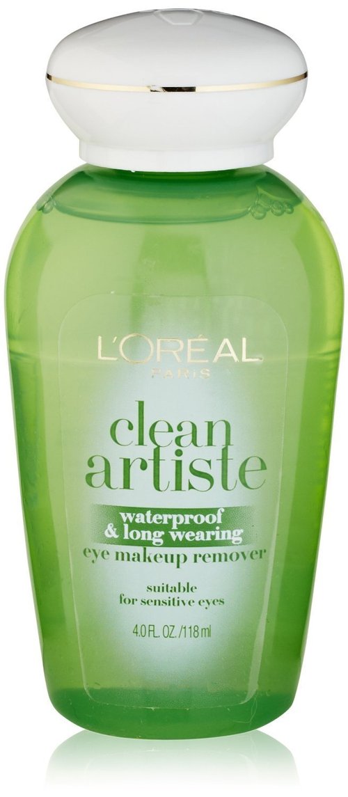 L'Oreal Paris Clean Artiste Waterproof & Long Wearing Eye Makeup Remover 4 oz (Pack of 3)