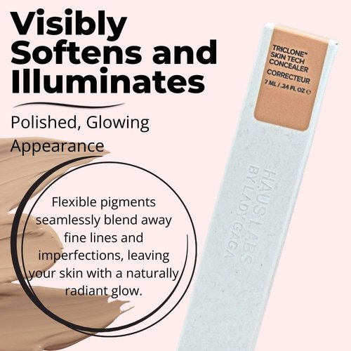 HAUS LABS BY LADY GAGA Triclone Skin Tech Hydrating + De-puffing Concealer with Fermented Arnica 30 Medium Peach