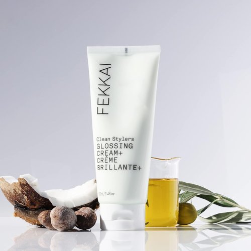 FEKKAI Clean Stylers Glossing Cream - Hydrating Frizz Control & Shine Boost - 3.4 oz - Vegan & Cruelty-Free