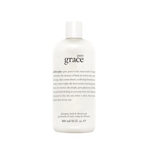 Philosophy Pure Grace Shampoo - Luxurious Shower Gel & Bubble Bath, 16 oz | Refreshing Cleanse