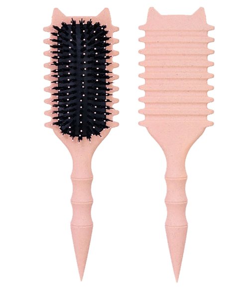 Skiennix Curly Hair Brush - Volume & Curl Defining Tool for Effortless Styling | Pink