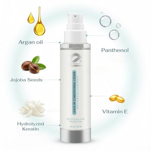 EvolutionProof Keratin Leave-In Conditioning Cream - Anti-Frizz Treatment with Argan & Jojoba Oils - 4.3 oz
