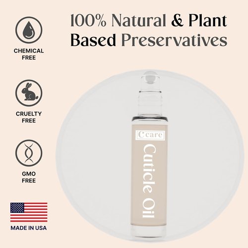 C CARE Fragrance-Free Cuticle Oil - Natural Hydrating Nail Treatment for Damaged Skin | 10ml