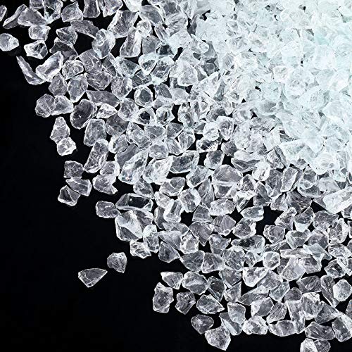 Crushed Glass for Crafts & Vase Fillers - 10 Pound Transparent Decorative Mirror Pieces