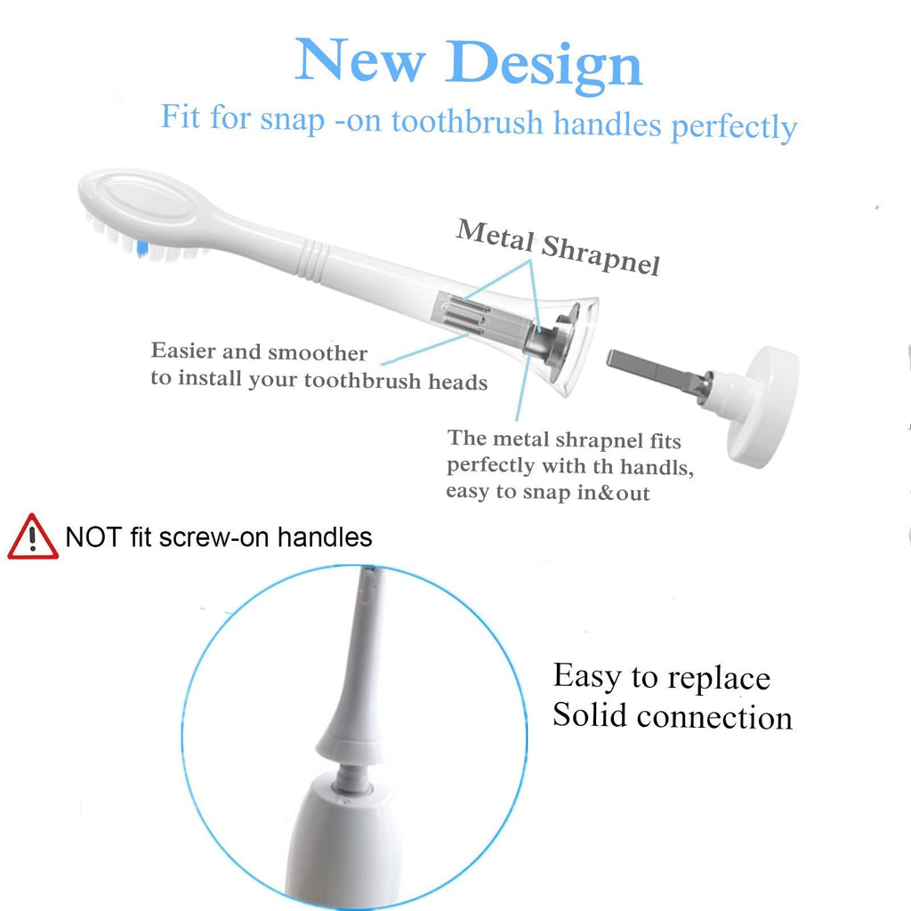 WEQNNM Replacement Toothbrush Heads Compatible with Philips Sonicare:10 Pack Professional Electric Brush Heads for 4100 6100 &More Snap-on Handles