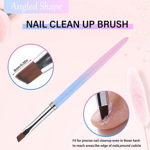 OPI Nail Polish Remover - 3PCS Nail Clean-Up Brushes for Precision Cuticle Cleaning | Acetone Resistant