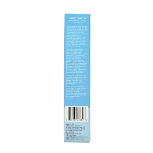 Eight Saints Brightening Eye Gel - Natural Anti-Aging Formula to Reduce Puffiness & Wrinkles | 0.5 Oz