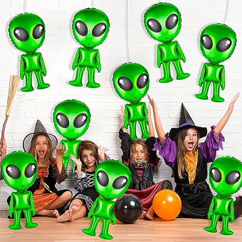 32 pcs Green Alien Balloons - Space Themed Party Decorations