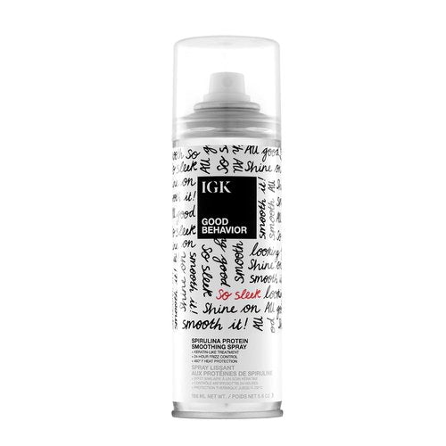 IGK GOOD BEHAVIOR Spirulina Protein Smoothing Spray - Frizz Control & Heat Protectant | 5.6 Oz | Vegan & Cruelty-Free