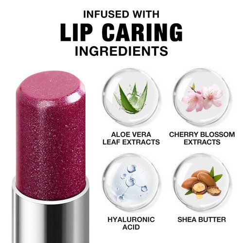 Regine Switzerland Mauve Pink Metallic Lipstick - Hydrating Glow & Plumping Formula | Long-Lasting Shine