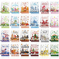 Seasonal Kitchen Towels Set - 24 Durable Microfiber Dish Towels for Holiday & Daily Use