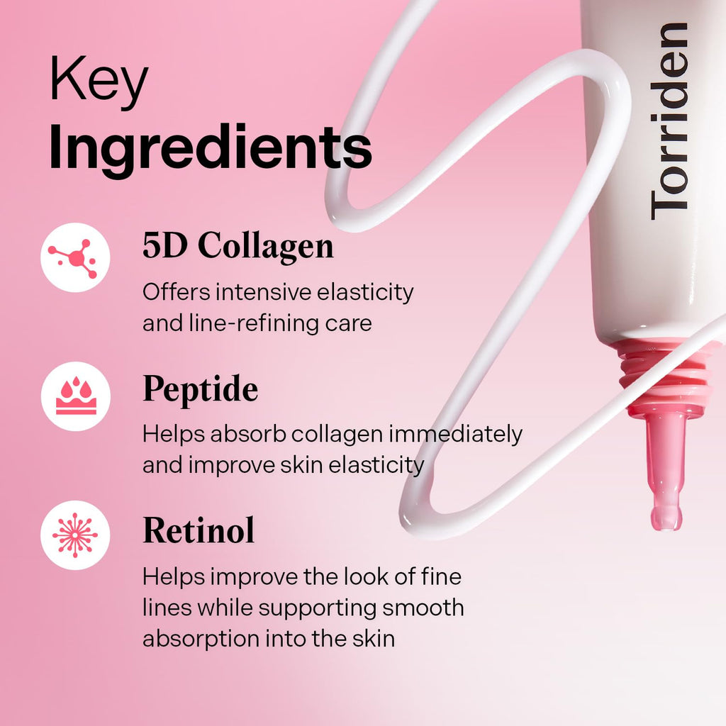 Torriden CELLMAZING Collagen Firming Eye Cream - 30ml | Wrinkle Improvement & Dark Circle Care | 5D Collagen Complex, 4R Pure Retinol
