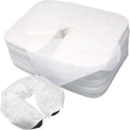 Skiennix Disposable Face Cradle Covers - Medical-Grade Cotton, Spa Headrest Covers | 14.17 x 10.6 Inches