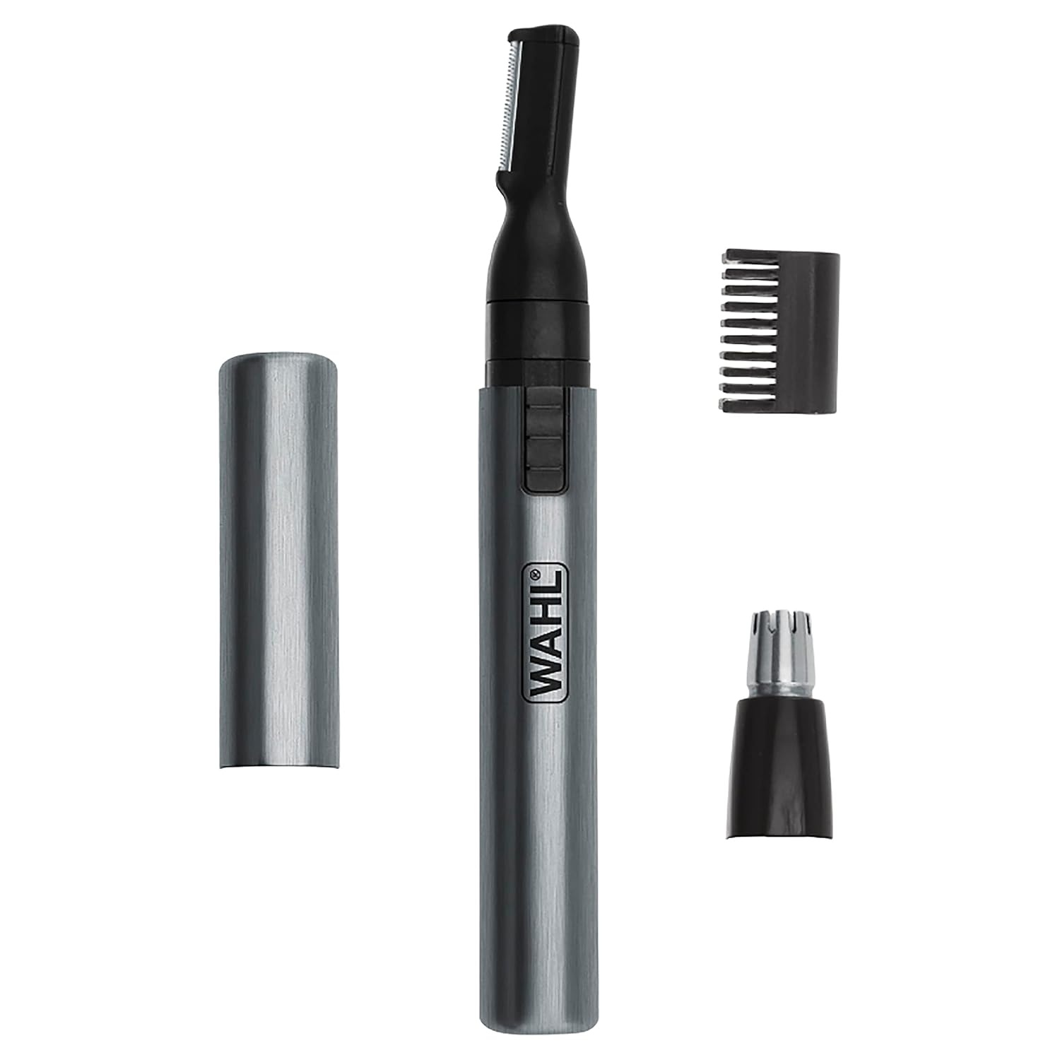 Wahl Micro Groomsman Personal Trimmer - Hygienic Grooming with Rinseable Heads for Eyebrows, Nose & Ears