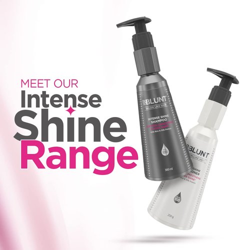 BBLUNT Intense Shine Shampoo - Enriched with Shine Tonic & Silk Protein for Soft, Shiny Hair | 10.14 Fl Oz (300ml)